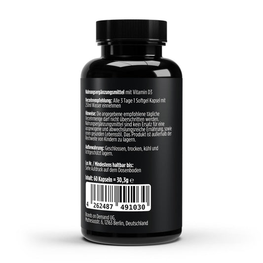 Vitamin D3 3.000 I.E - 60 vegane Softgels