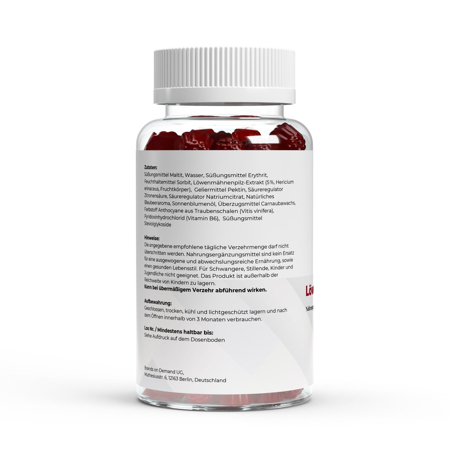 Löwenmähne + Vitamin B6 Gummies - 60 Stk.