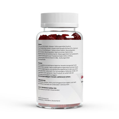 Löwenmähne + Vitamin B6 Gummies - 60 Stk.