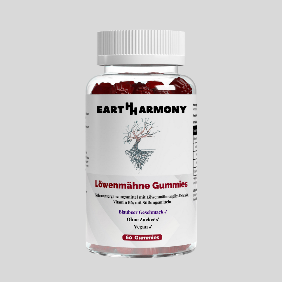 Löwenmähne + Vitamin B6 Gummies - 60 Stk.