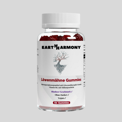 Löwenmähne + Vitamin B6 Gummies - 60 Stk.