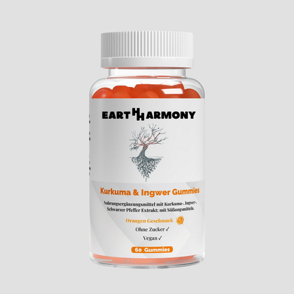 Kurkuma + Ingwer + Schwarzer Pfeffer Gummies - 60 Stk.